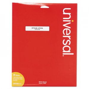 Universal Self-Adhesive Permanent File Folder Labels, 0.66 x 3.44, White with Assorted Color Borders, 30/Sheet, 25