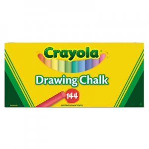 Crayola Colored Drawing Chalk, Six Each of 24 Assorted Colors, 144 Sticks/Set CYO510400 510400
