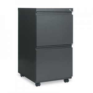 Alera Two-Drawer Metal Pedestal File with Full-Length Pull, 14.96w x 19.29d x 27.75h, Charcoal ALEPBFFCH