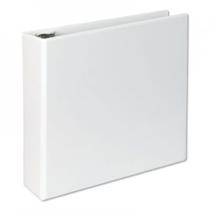 Universal Slant-Ring View Binder, 3 Rings, 3" Capacity, 11 x 8.5, White UNV20748