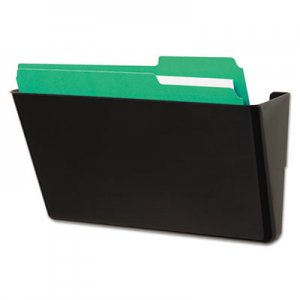 Universal Wall File, Add-On Pocket, Plastic, Black UNV08122