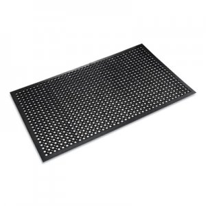 Crown Safewalk-Light Drainage Safety Mat, Rubber, 36 x 60, Black CWNWSCT35BK WS CT35BK