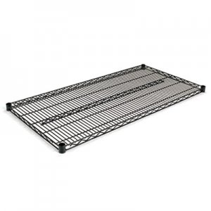 Alera Industrial Wire Shelving Extra Wire Shelves, 48w x 24d, Black, 2 Shelves/Carton ALESW584824BL