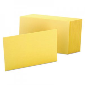 Oxford Unruled Index Cards, 4 x 6, Canary, 100/Pack OXF7420CAN 7420 CAN