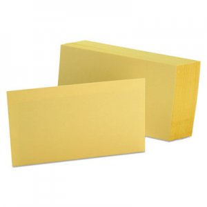 Oxford Unruled Index Cards, 3 x 5, Canary, 100/Pack OXF7320CAN 7320 CAN