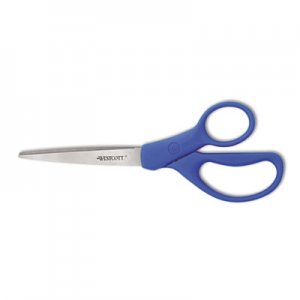 Westcott Preferred Line Stainless Steel Scissors, 8" Long, 3.5" Cut Length, Blue Straight Handle ACM41218 41218