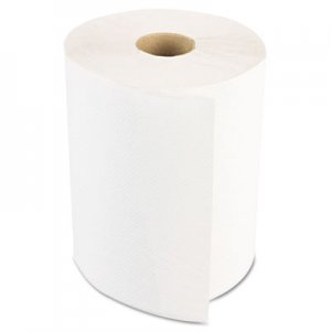Boardwalk Hardwound Paper Towels, Nonperforated 1-Ply White, 350 ft, 12 Rolls/Carton BWK6250