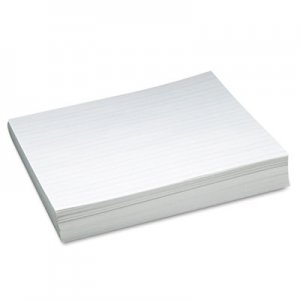 Pacon Skip-A-Line Ruled Newsprint Paper, 30 lbs., 11 x 8-1/2, White, 500 Sheets/Pack PAC2635 2635
