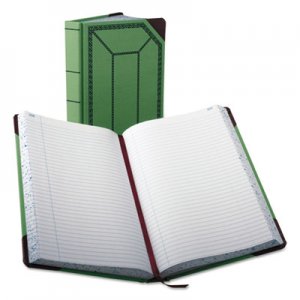 Boorum & Pease Record/Account Book, Record Rule, Green/Red, 500 Pages, 12 1/2 x 7 5/8 BOR6718500R 67