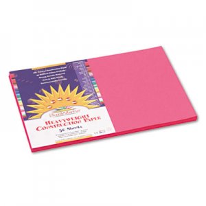 SunWorks Construction Paper, 58 lbs., 12 x 18, Hot Pink, 50 Sheets/Pack PAC9107 9107