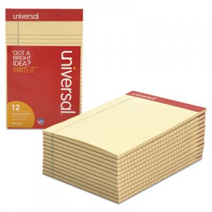 Universal Colored Perforated Note Pads, Narrow Rule, 5 x 8, Ivory, 50 Sheet, Dozen UNV35852