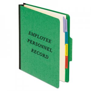 Pendaflex Vertical Style Personnel Folders, 1/3-Cut Tabs, Center Position, Letter Size, Green PFXSER1GR SER-1-GR