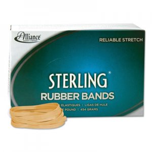 Alliance Sterling Rubber Bands, Size 64, 0.03" Gauge, Crepe, 1 lb Box, 425/Box ALL24645 24645