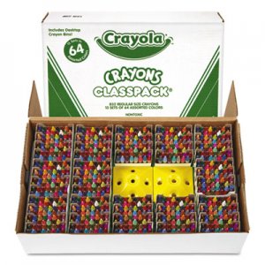 Crayola Classpack Regular Crayons, Assorted, 13 Caddies, 832/Box CYO528019 528019