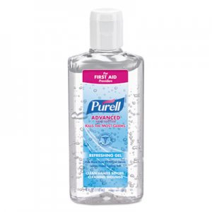 PURELL Advanced Refreshing Gel Hand Sanitizer, Clean Scent, 4 oz Flip-Cap Bottle, 24/Carton GOJ965124 9651-24