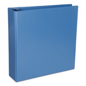 Universal Deluxe Round Ring View Binder, 3 Rings, 2" Capacity, 11 x 8.5, Light Blue UNV20733