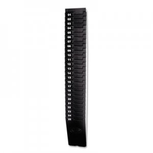 Lathem Time Expandable Time Card Rack, 25-Pocket, Holds 7" Cards, Plastic, Black LTH257EX 257-EX