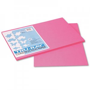 Pacon Tru-Ray Construction Paper, 76 lbs., 12 x 18, Shocking Pink, 50 Sheets/Pack PAC103045 103045