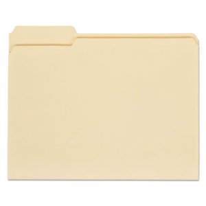 Universal Top Tab Manila File Folders, 1/3-Cut Tabs, Assorted Positions, Letter Size, 11 pt. Manila, 100/Box UNV12113
