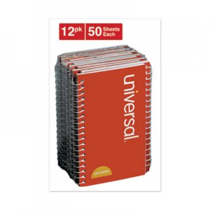 Universal Wirebound Memo Book, Narrow Rule, 5 x 3, Orange, 12 50 Sheet Pads/Pack UNV20453