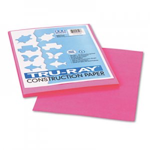 Pacon Tru-Ray Construction Paper, 76 lbs., 9 x 12, Shocking Pink, 50 Sheets/Pack PAC103013 103013