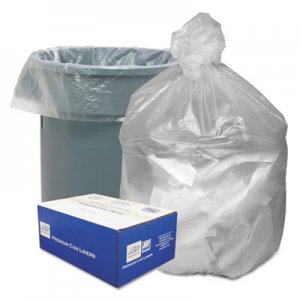 Good 'n Tuff Waste Can Liners, 45 gal, 10 microns, 40" x 46", Natural, 250/Carton WBIGNT4048 GNT4048