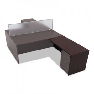 Alera Valencia Series Reversible Return/Bridge Shell,47 1/4w x 23 5/8d, Mahogany ALEVA354824MY