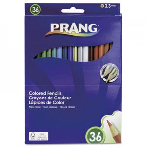 Prang Colored Pencil Sets, 3.3 mm, 2B (#1), Assorted Lead/Barrel Colors, 36/Pack DIX22360 22360