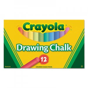 Crayola Colored Drawing Chalk, 12 Assorted Colors 12 Sticks/Set CYO510403 510403
