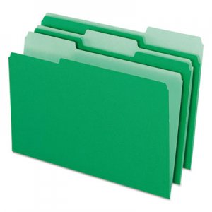 Pendaflex Colored File Folders, 1/3-Cut Tabs, Legal Size, Green/Light Green, 100/Box PFX15313BGR 153 1/3 BGR