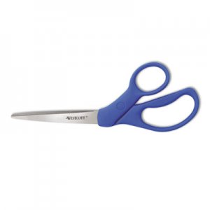 Westcott Preferred Line Stainless Steel Scissors, 8" Long, 3.5" Cut Length, Blue Offset Handle ACM43218 43218