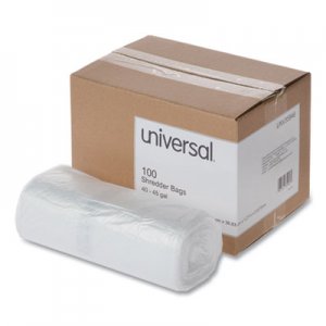 Universal High-Density Shredder Bags, 40-45 gal Capacity, 100/Box UNV35946