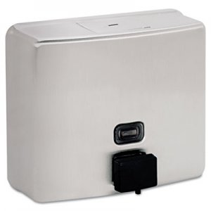 Bobrick ConturaSeries Surface-Mounted Liquid Soap Dispenser, 40 oz, 7 x 3.31 x 6.13, Stainless Steel Satin BOB4112