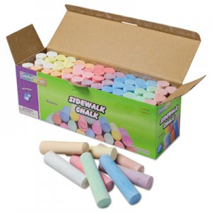 Creativity Street Sidewalk Chalk, 4 x 1 Dia. Jumbo Stick, 12 Assorted Colors, 52/Set CKC1752 1752