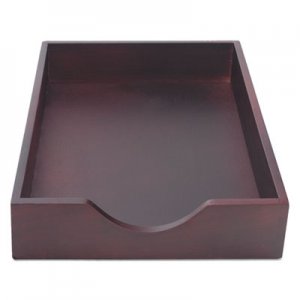Carver Hardwood Stackable Desk Trays, 1 Section, Legal Size Files, 10.25" x 15.25" x 2.5", Mahogany CVR07223