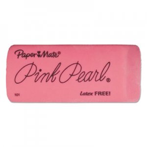 Paper Mate Pink Pearl Eraser, Rectangular, Large, Elastomer, 3/Pack PAP70501 70501