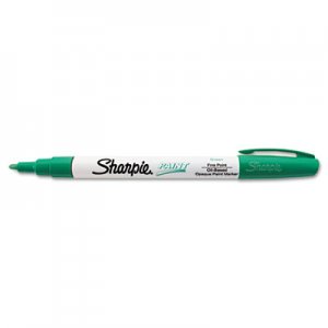 Sharpie Permanent Paint Marker, Fine Bullet Tip, Green SAN35537 35537