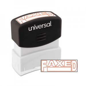 Universal Message Stamp, FAXED, Pre-Inked One-Color, Red UNV10054