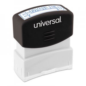 Universal Message Stamp, E-MAILED, Pre-Inked One-Color, Blue UNV10058