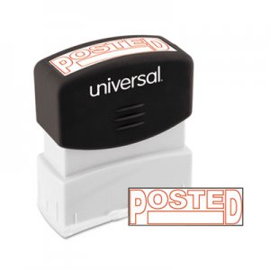 Universal Message Stamp, POSTED, Pre-Inked One-Color, Red UNV10065