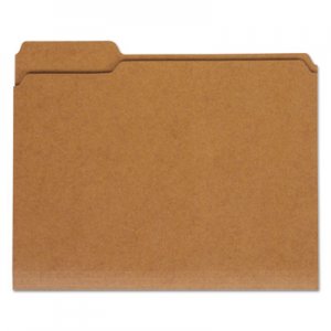 Universal Reinforced Kraft Top Tab File Folders, 1/3-Cut Tabs, Letter Size, Kraft, 100/Box UNV16133 UNV16133EE