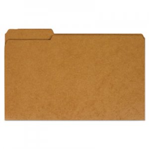 Universal Reinforced Kraft Top Tab File Folders, 1/3-Cut Tabs, Legal Size, Kraft, 100/Box UNV16143 UNV16143EE