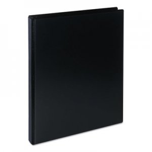 Universal Deluxe Round Ring View Binder, 3 Rings, 0.5" Capacity, 11 x 8.5, Black UNV20701