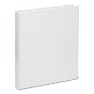 Universal Deluxe Round Ring View Binder, 3 Rings, 0.5" Capacity, 11 x 8.5, White UNV20702