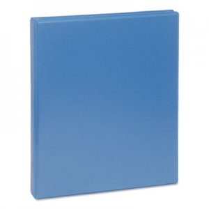 Universal Deluxe Round Ring View Binder, 3 Rings, 0.5" Capacity, 11 x 8.5, Light Blue UNV20703