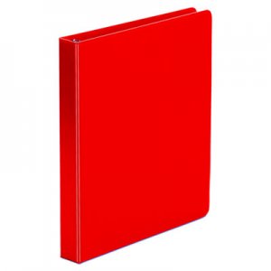 Universal Economy Non-View Round Ring Binder, 3 Rings, 1" Capacity, 11 x 8.5, Red UNV31403