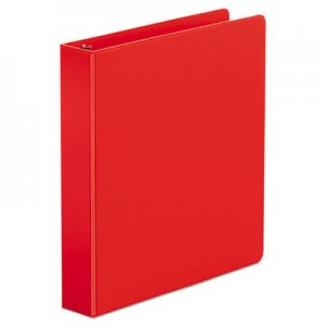 Universal Economy Non-View Round Ring Binder, 3 Rings, 1.5" Capacity, 11 x 8.5, Red UNV33403