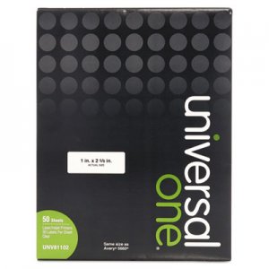 Universal Deluxe Clear Labels, Inkjet/Laser Printers, 1 x 2.63, Clear, 30/Sheet, 50 Sheets/Box UNV81102