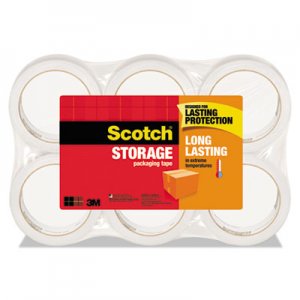 Scotch Storage Tape, 3" Core, 1.88" x 54.6 yds, Clear, 6/Pack MMM36506 3650-6