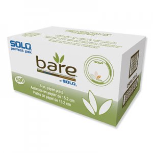 Dart Bare Paper Eco-Forward Dinnerware, 6" Plate, Green/Tan, 500/Carton SCCOFMP6J7234 OFMP6-J7234